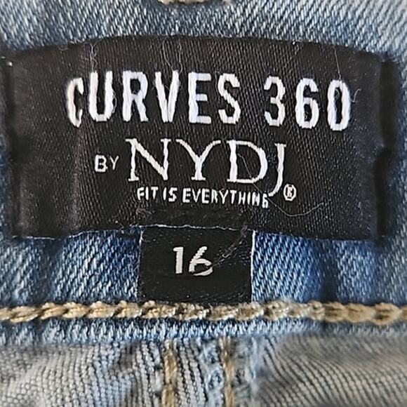 NYDJ Curves 360 Slim Straight Crop Jeans - Size 16, Light Wash (NWT) Style - Picture 5 of 11